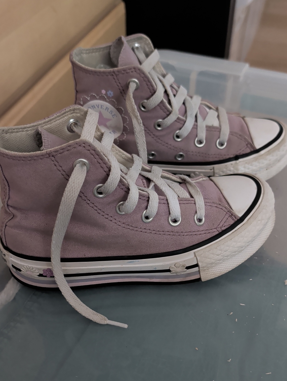 Converse Kids Lavender High-Top Sneakers